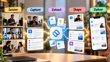 Session to nurture workflow: session, capture, extract, shape and deliver